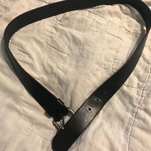 Black leather belt